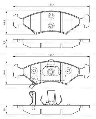 Brake Pad Set, disc brake (0 986 494 547)