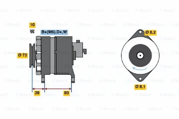 Alternator (0 120 488 009)