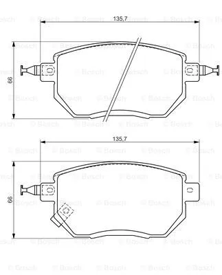 Brake Pad Set, disc brake (0 986 494 366)