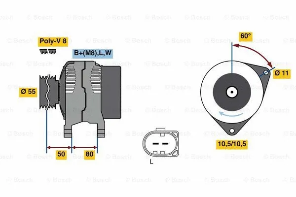 Alternator (0 986 080 070)