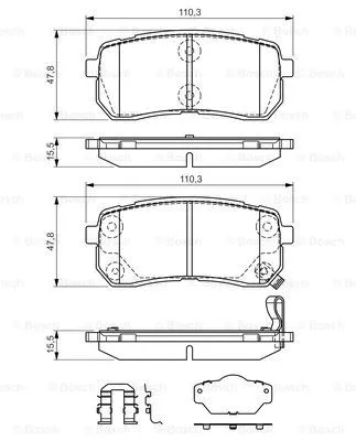 Brake Pad Set, disc brake (0 986 494 608)