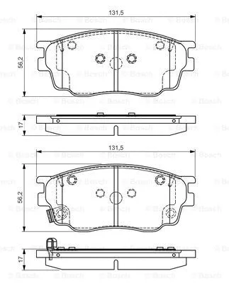 Brake Pad Set, disc brake (0 986 495 087)