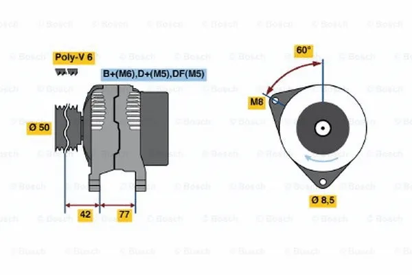 Alternator (0 123 320 050)