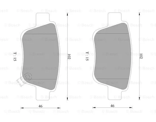 Brake Pad Set, disc brake (0 986 AB9 366)