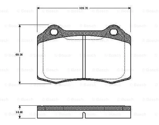 Brake Pad Set, disc brake (0 986 TB2 244)