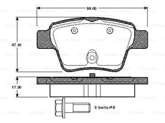 Brake Pad Set, disc brake (0 986 TB2 896)