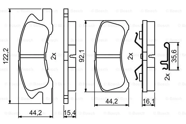 Brake Pad Set, disc brake (0 986 494 878)
