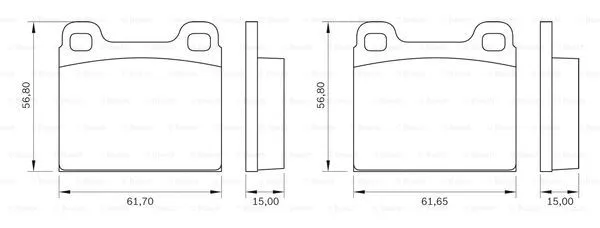 Brake Pad Set, disc brake (0 986 BB0 015)