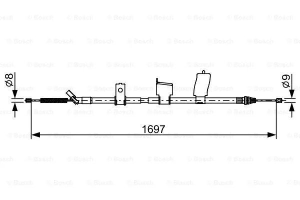 Cable Pull, parking brake (1 987 482 627)