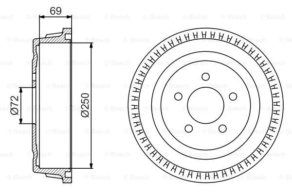 Brake Drum (0 986 477 185)