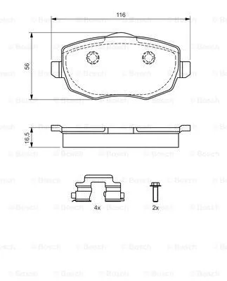 Brake Pad Set, disc brake (0 986 424 792)