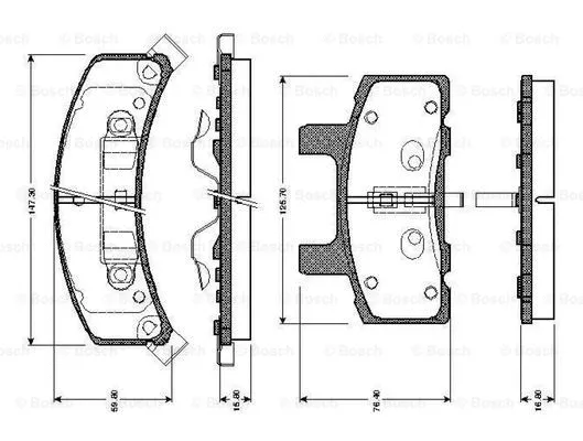 Brake Pad Set, disc brake (0 986 TB2 271)