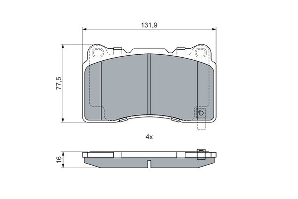 Brake Pad Set, disc brake (0 986 424 852)