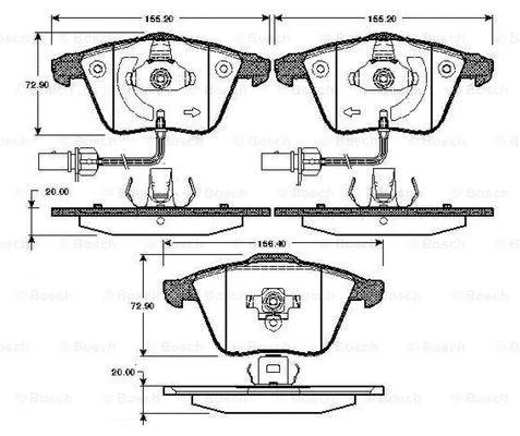 Brake Pad Set, disc brake (0 986 TB2 849)