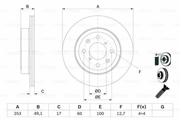 Brake Disc (0 986 479 E75)