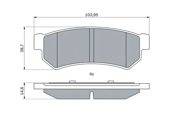 Brake Pad Set, disc brake (0 986 460 007)