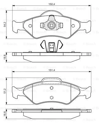 Brake Pad Set, disc brake (0 986 495 019)