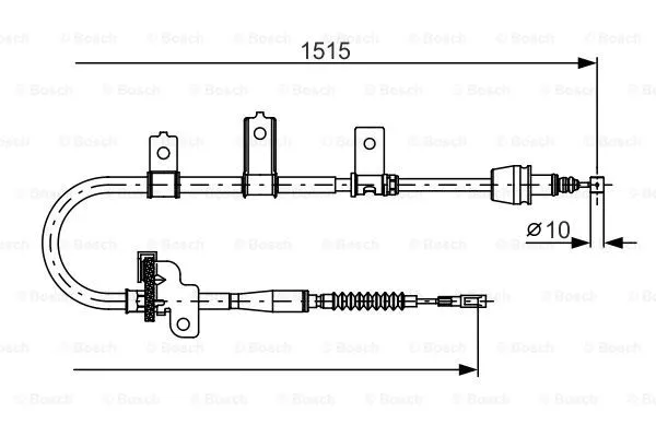 Cable Pull, parking brake (1 987 482 098)