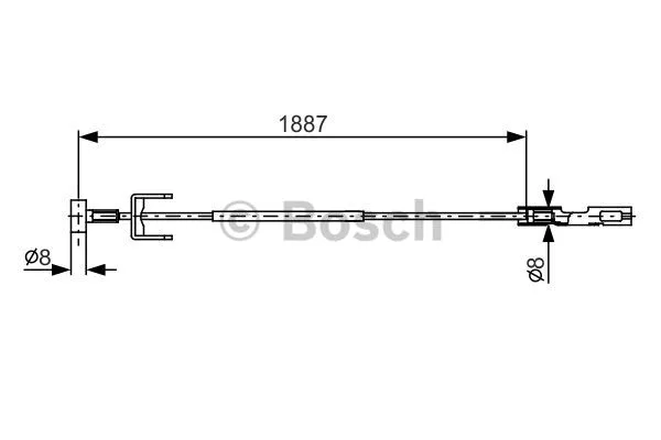 Cable Pull, parking brake (1 987 482 292)