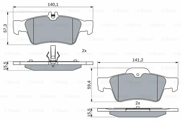 Brake Pad Set, disc brake (0 986 424 699)