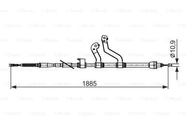 Cable Pull, parking brake (1 987 482 573)