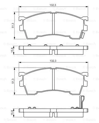 Brake Pad Set, disc brake (0 986 495 265)