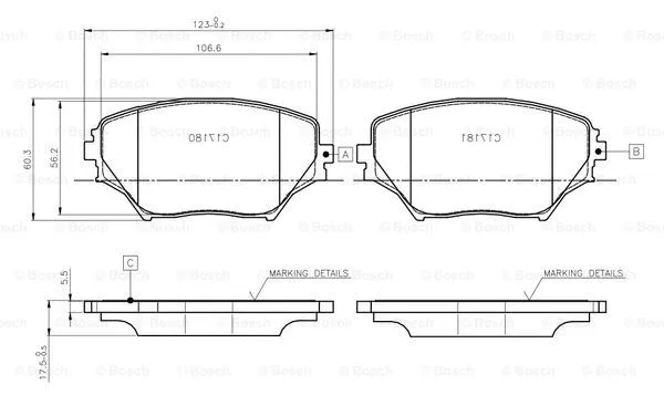Brake Pad Set, disc brake (0 986 TB2 390)