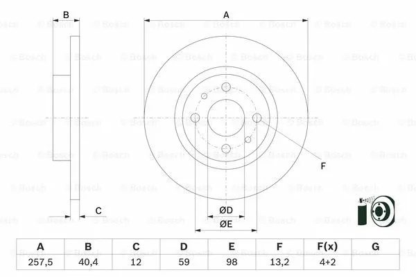Brake Disc (0 986 479 E65)
