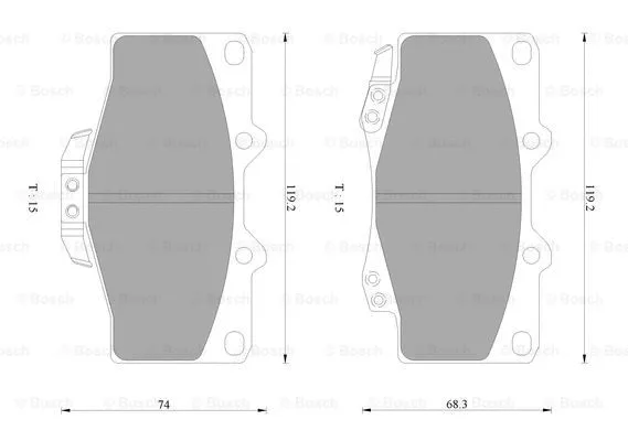 Brake Pad Set, disc brake (0 986 AB2 057)