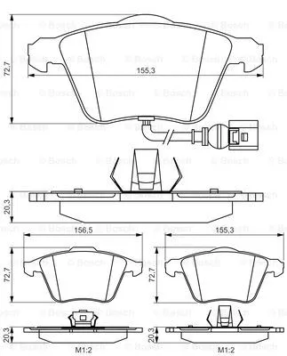 Brake Pad Set, disc brake (0 986 495 261)