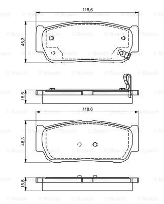 Brake Pad Set, disc brake (0 986 495 315)