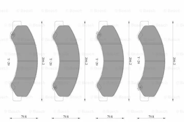 Brake Pad Set, disc brake (0 986 AB3 522)