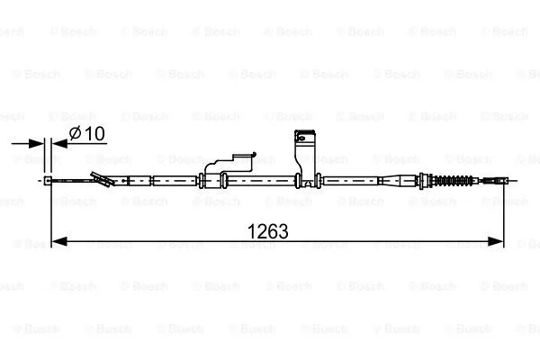 Cable Pull, parking brake (1 987 482 617)