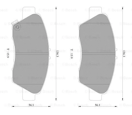 Brake Pad Set, disc brake (0 986 AB2 508)