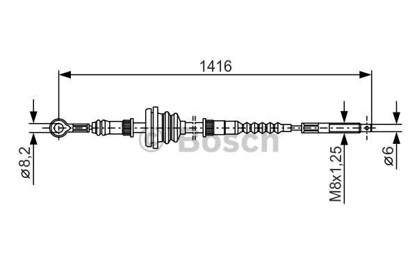 Cable Pull, parking brake (1 987 477 326)