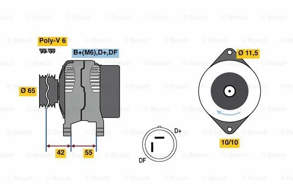 Alternator (0 986 081 200)