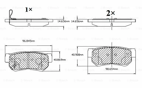 Brake Pad Set, disc brake (F 03B 150 070)