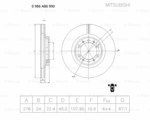 Brake Disc (0 986 AB6 990)