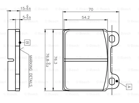 Brake Pad Set, disc brake (0 986 TB2 050)