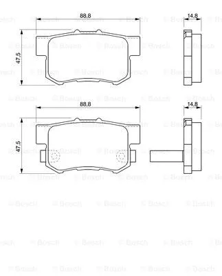 Brake Pad Set, disc brake (0 986 424 771)