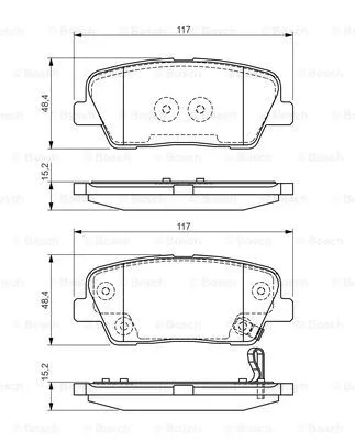 Brake Pad Set, disc brake (0 986 495 165)