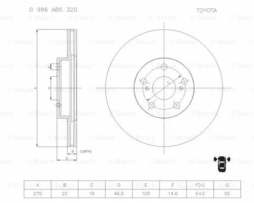 Brake Disc (0 986 AB5 320)