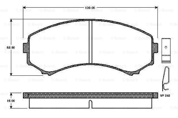 Brake Pad Set, disc brake (0 986 TB2 218)