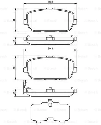 Brake Pad Set, disc brake (0 986 494 190)