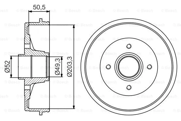 Brake Drum (0 986 477 197)
