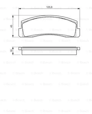 Brake Pad Set, disc brake (0 986 494 543)