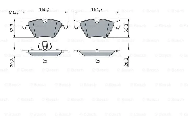 Brake Pad Set, disc brake (0 986 424 621)