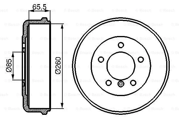 Brake Drum (0 986 477 038)