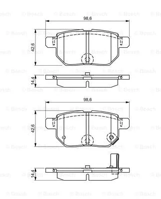 Brake Pad Set, disc brake (0 986 495 286)