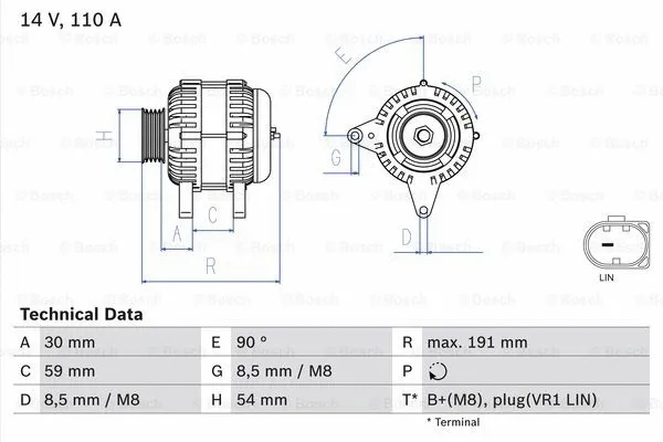 Alternator (0 986 083 270)